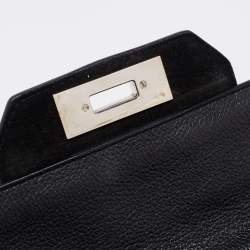 Cartier Black Python And Leather Classic Feminine Line Top Handle Bag