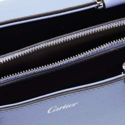 Pre Owned Cartier Lavender Leather Mini Limited Edition C de Cartier Satchel