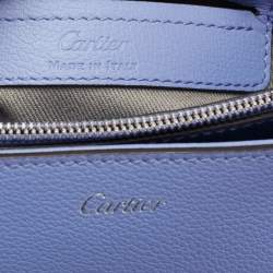 Pre Owned Cartier Lavender Leather Mini Limited Edition C de Cartier Satchel