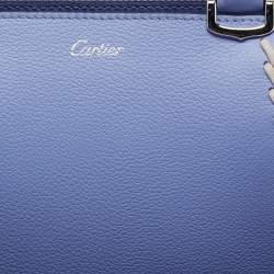 Pre Owned Cartier Lavender Leather Mini Limited Edition C de Cartier Satchel