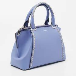 Pre Owned Cartier Lavender Leather Mini Limited Edition C de Cartier Satchel
