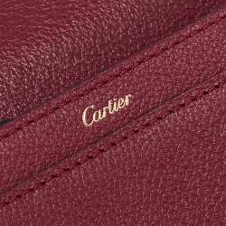 مملوكة مسبقًا محفظة كارتييه سي دو كارتييه جلد أحمر مضغوطة صغيرة