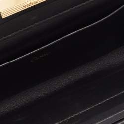 Pre Owned Cartier Black Leather Panthere De Cartier Chain Clutch