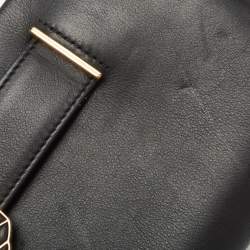 Pre Owned Cartier Black Leather Panthere De Cartier Chain Clutch