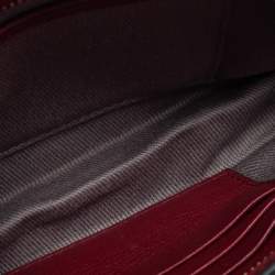 Pre Owned Cartier Burgundy Leather C De Cartier Clutch