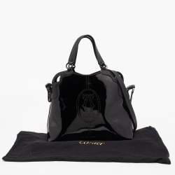 Pre Owned Cartier Black Patent Leather Marcello de Cartier Bag