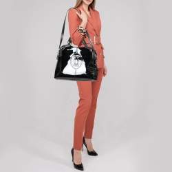 Pre Owned Cartier Black Patent Leather Marcello de Cartier Bag