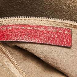 Pre Owned Cartier Red Leather/Patent Leather and Python Classic Feminine Line Chain Bag