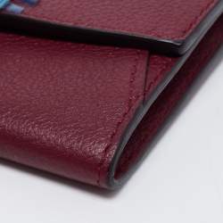 مملوكة مسبقًا Cartier Maroon Leather C De Cartier Compact Wallet