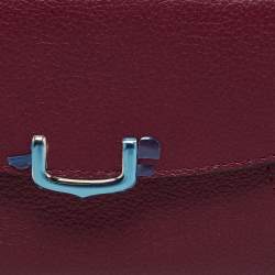 مملوكة مسبقًا Cartier Maroon Leather C De Cartier Compact Wallet