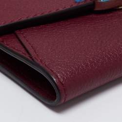 مملوكة مسبقًا Cartier Maroon Leather C De Cartier Compact Wallet