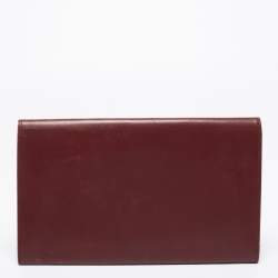 Cartier Burgundy Leather Vintage Les Must de Cartier Clutch