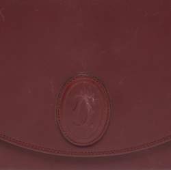 Cartier Burgundy Leather Vintage Les Must de Cartier Clutch