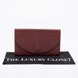 Cartier Burgundy Leather Vintage Les Must de Cartier Clutch