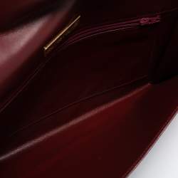 Pre Owned Cartier Burgundy Leather Vintage Les Must de Cartier Clutch