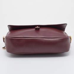 مملوكة مسبقًا حقيبة كتف كارتييه مست دو كارتييه جلد عنابي