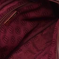 مملوكة مسبقًا حقيبة كتف كارتييه مست دو كارتييه جلد عنابي