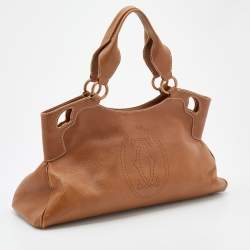 Pre Owned Cartier Brown Leather Medium Marcello de Cartier Bag