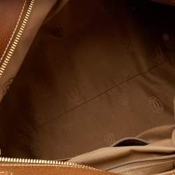Pre Owned Cartier Brown Leather Medium Marcello de Cartier Bag