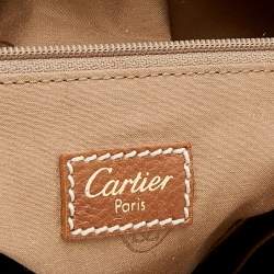 Pre Owned Cartier Brown Leather Medium Marcello de Cartier Bag