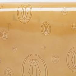 Pre Owned Cartier Beige Embossed Leather Happy Birthday Shoulder Bag