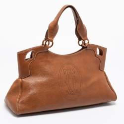 Cartier Brown Leather Marcello De Cartier Shoulder Bag