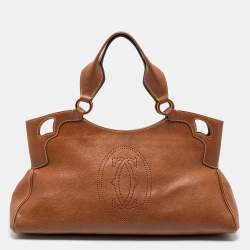 Cartier Brown Leather Marcello De Cartier Shoulder Bag