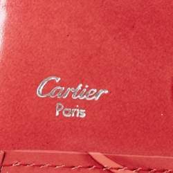 مملوكة مسبقًا محفظة مضغوطة كارتييه هابي بيرث داي جلد أحمر لامع