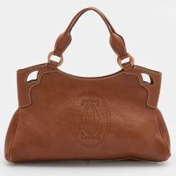Cartier Brown Leather Medium Marcello de Cartier Bag