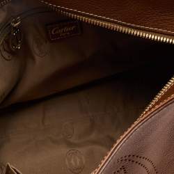 Cartier Brown Leather Medium Marcello de Cartier Bag