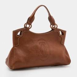 Cartier Brown Leather Medium Marcello de Cartier Bag