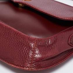 Pre Owned Cartier Burgundy Leather Must de Cartier Shoulder Bag