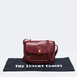 Pre Owned Cartier Burgundy Leather Must de Cartier Shoulder Bag