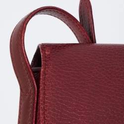 Pre Owned Cartier Burgundy Leather Must de Cartier Shoulder Bag