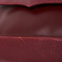 Pre Owned Cartier Burgundy Leather Must de Cartier Shoulder Bag