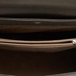 Cartier Grey Leather and Suede Feminine Line Top Handle Bag