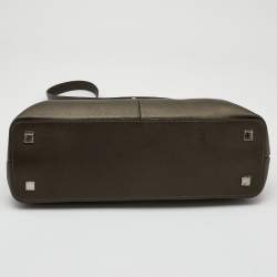 Cartier Grey Leather and Suede Feminine Line Top Handle Bag