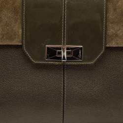 Cartier Grey Leather and Suede Feminine Line Top Handle Bag