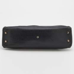 Pre Owned Cartier Black Leather Marcello de Cartier Satchel