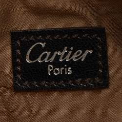 Pre Owned Cartier Black Leather Marcello de Cartier Satchel