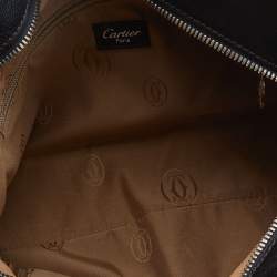 Pre Owned Cartier Black Leather Marcello de Cartier Satchel