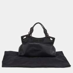 Pre Owned Cartier Black Leather Marcello de Cartier Satchel