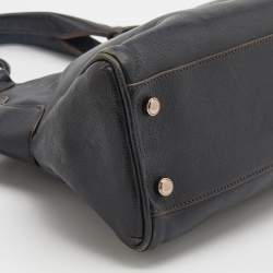 Pre Owned Cartier Black Leather Marcello de Cartier Satchel