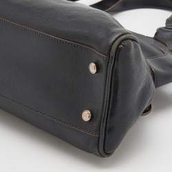 Pre Owned Cartier Black Leather Marcello de Cartier Satchel