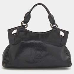 Pre Owned Cartier Black Leather Marcello de Cartier Satchel