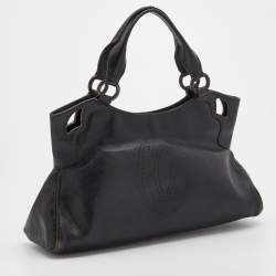 Pre Owned Cartier Black Leather Marcello de Cartier Satchel