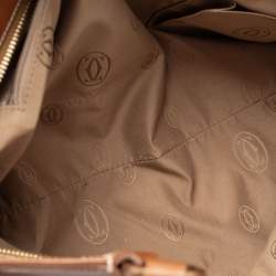 Pre Owned Cartier Brown Leather Marcello de Cartier Tote