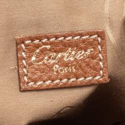 Pre Owned Cartier Brown Leather Marcello de Cartier Tote