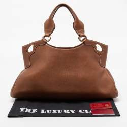 Pre Owned Cartier Brown Leather Marcello de Cartier Tote