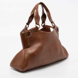 Pre Owned Cartier Brown Leather Marcello de Cartier Tote